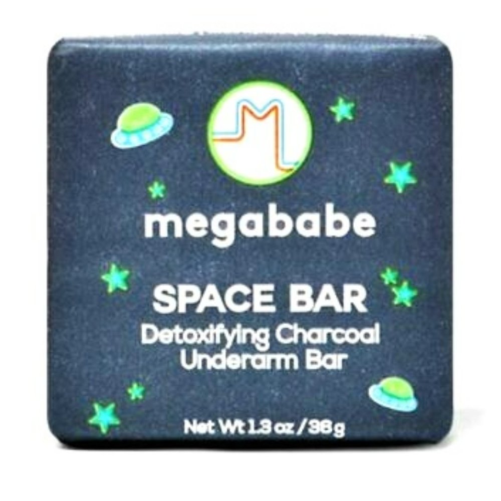 **5/$25** BEAUTY – MEGABABE Space Bar Detoxifying Charcoal Underarm Bar